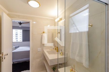 Banheiro da Suíte de apartamento para alugar com 1 quarto, 45m² em Indianópolis, São Paulo