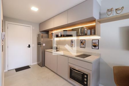 Cozinha - Armários de apartamento para alugar com 1 quarto, 29m² em Auxiliadora, Porto Alegre