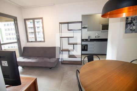 Sala / Sala de Jantar de apartamento para alugar com 1 quarto, 42m² em Brooklin, São Paulo