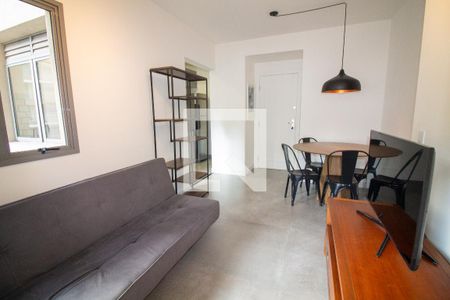 Sala / Sala de Jantar de apartamento para alugar com 1 quarto, 42m² em Brooklin, São Paulo