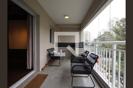 Varanda da Sala de apartamento para alugar com 2 quartos, 96m² em Morumbi, São Paulo