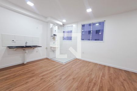 Sala/cozinha de apartamento para alugar com 1 quarto, 38m² em Jardim, Santo André
