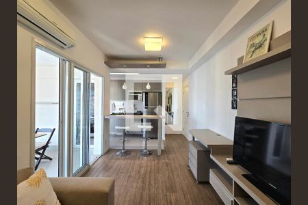 Sala de apartamento à venda com 1 quarto, 43m² em Vila Olímpia, São Paulo