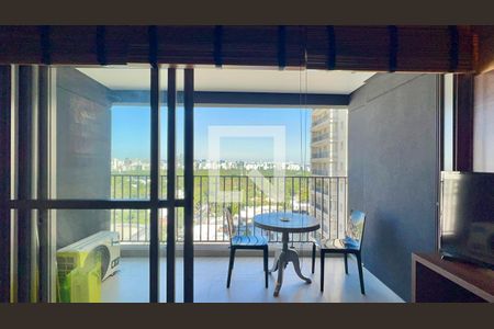 Varanda de kitnet/studio para alugar com 1 quarto, 28m² em Cerqueira César, São Paulo