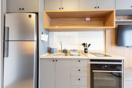 Cozinha de kitnet/studio para alugar com 1 quarto, 25m² em Vila Olímpia, São Paulo