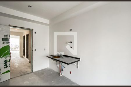Sala/cozinha de apartamento à venda com 2 quartos, 49m² em Vila Guilhermina, São Paulo