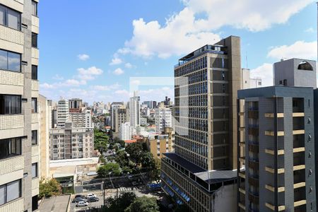 Vista da Sala de apartamento à venda com 1 quarto, 45m² em Santa Efigênia, Belo Horizonte
