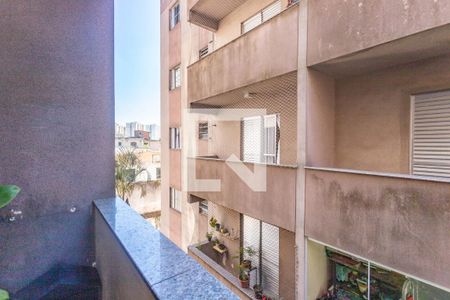 Varanda da sala  de apartamento à venda com 2 quartos, 74m² em Conceição, Diadema