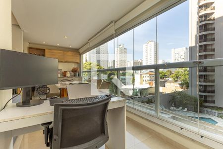 Sala de apartamento para alugar com 1 quarto, 50m² em Indianópolis, São Paulo