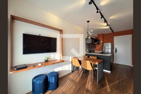 Sala de apartamento para alugar com 1 quarto, 51m² em Indianópolis, São Paulo