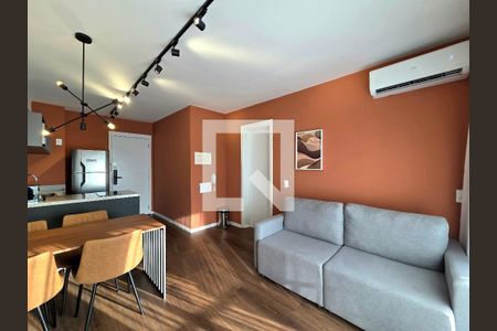 Sala de apartamento para alugar com 1 quarto, 51m² em Indianópolis, São Paulo