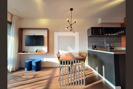 Sala de apartamento para alugar com 1 quarto, 51m² em Indianópolis, São Paulo