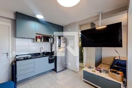 Sala/Cozinha de kitnet/studio para alugar com 1 quarto, 32m² em Belenzinho, São Paulo