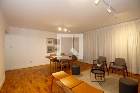 Sala de Estar e Jantar de apartamento para alugar com 3 quartos, 158m² em Cerqueira César, São Paulo