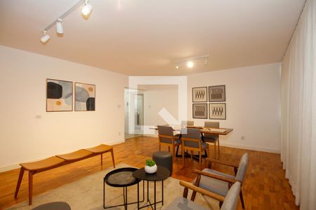 Sala de Estar e Jantar de apartamento para alugar com 3 quartos, 158m² em Cerqueira César, São Paulo