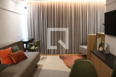 Sala Cozinha Integrada de apartamento para alugar com 1 quarto, 44m² em Perdizes, São Paulo