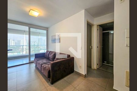 Sala de apartamento para alugar com 1 quarto, 45m² em Brooklin, São Paulo
