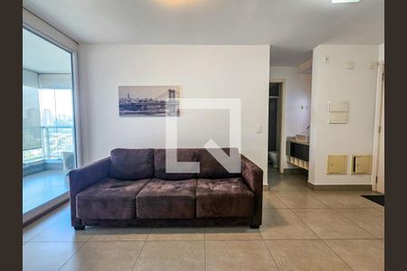 Sala de apartamento para alugar com 1 quarto, 45m² em Brooklin, São Paulo