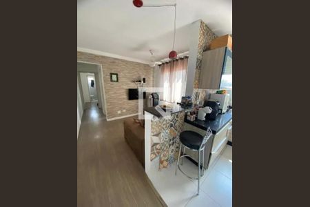Sala/cozinha de apartamento à venda com 2 quartos, 48m² em Vila Alpina, Santo André