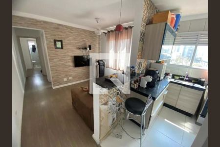 Sala/cozinha de apartamento à venda com 2 quartos, 48m² em Vila Alpina, Santo André