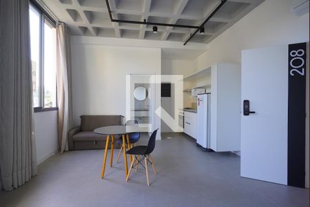 Sala - quarto e cozinha  de apartamento para alugar com 1 quarto, 35m² em Pantanal, Florianópolis