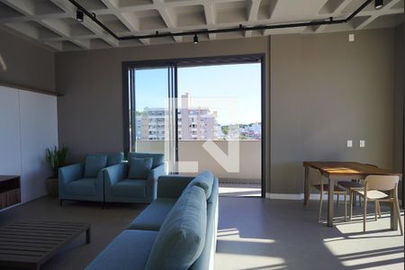 Área comum - Salão de festas de apartamento para alugar com 1 quarto, 35m² em Pantanal, Florianópolis