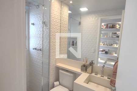 Banheiro da Suíte de apartamento à venda com 1 quarto, 62m² em Osvaldo Cruz, São Caetano do Sul