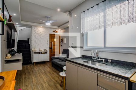 Sala de apartamento à venda com 2 quartos, 88m² em Vila Alice, Santo André
