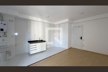 Sala, Cozinha e Área de Serviço de apartamento para alugar com 1 quarto, 50m² em Santo Amaro, São Paulo
