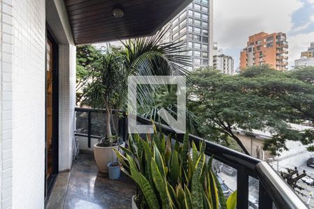 Varanda da Sala de apartamento para alugar com 4 quartos, 208m² em Indianópolis, São Paulo