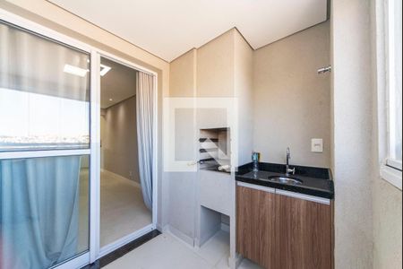 Varanda Gourmet de apartamento à venda com 2 quartos, 55m² em Vila Tibiriçá, Santo André