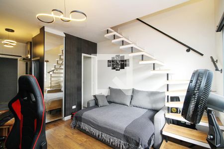 Sala de casa de condomínio para alugar com 2 quartos, 64m² em Chácara Ondas Verdes, Cotia