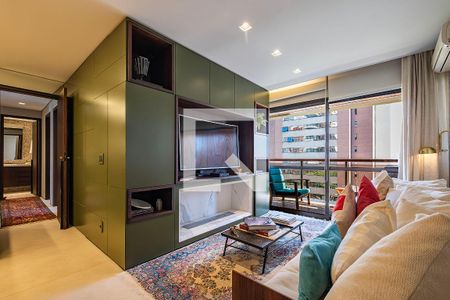 Sala/Cozinha de apartamento para alugar com 2 quartos, 63m² em Cerqueira César, São Paulo
