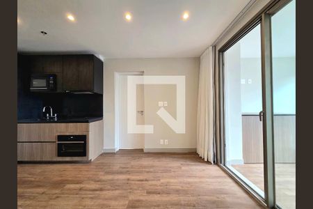 Sala de apartamento para alugar com 1 quarto, 63m² em Indianópolis, São Paulo