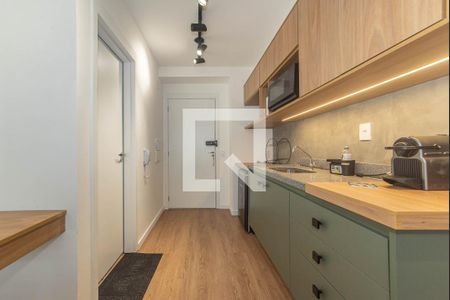 Cozinha de kitnet/studio à venda com 1 quarto, 22m² em Vila Cordeiro, São Paulo