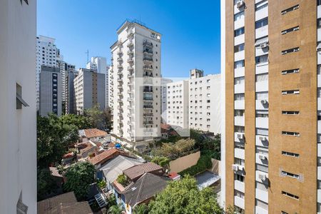 Sala/Cozinha - Vista de apartamento à venda com 1 quarto, 42m² em Jardim Paulista, São Paulo