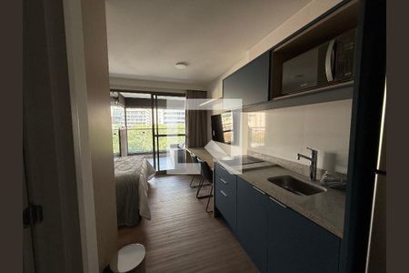 Cozinha/Quarto de kitnet/studio para alugar com 1 quarto, 31m² em Higienópolis, São Paulo