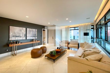 Sala de apartamento à venda com 4 quartos, 195m² em Funcionários, Belo Horizonte