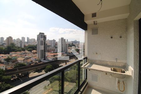 Sala / Cozinha - Varanda de kitnet/studio para alugar com 1 quarto, 26m² em Vila Dom Pedro Ii, São Paulo