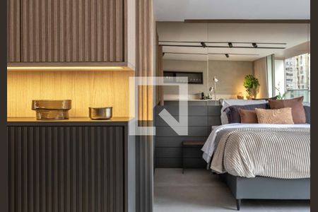 Sala/Quarto de apartamento para alugar com 1 quarto, 54m² em Vila Olímpia, São Paulo