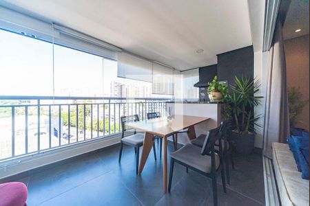 Varanda da Sala de apartamento à venda com 3 quartos, 128m² em Vila Assunção, Santo André