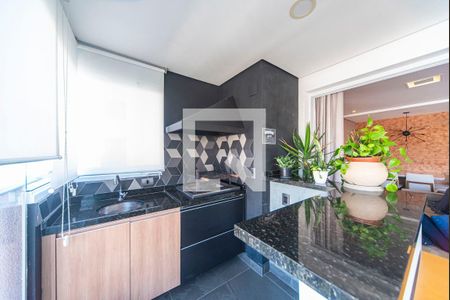 Área Gourmet de apartamento à venda com 3 quartos, 128m² em Vila Assunção, Santo André
