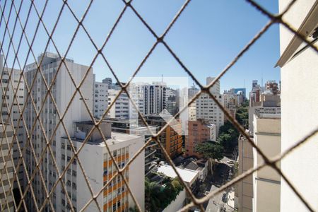 Vista da Sala de Estar e Jantar de apartamento para alugar com 2 quartos, 47m² em Cerqueira César, São Paulo