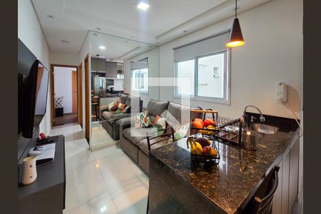 Sala/Cozinha de apartamento à venda com 2 quartos, 96m² em Parque das Nações, Santo André