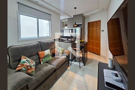 Sala/Cozinha de apartamento à venda com 2 quartos, 96m² em Parque das Nações, Santo André