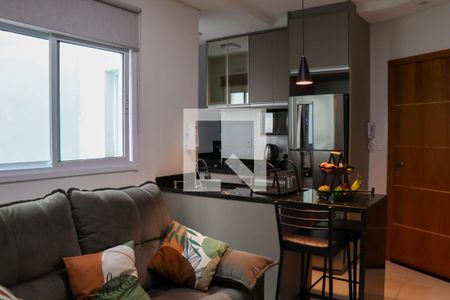 Sala/Cozinha de apartamento à venda com 2 quartos, 96m² em Parque das Nações, Santo André