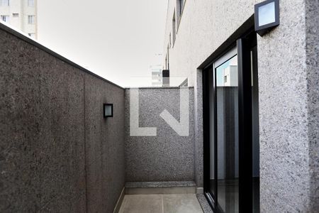 Varanda da Sala de apartamento à venda com 1 quarto, 54m² em Santa Efigênia, Belo Horizonte