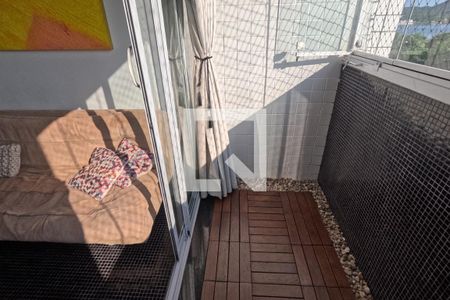 Varanda do Quarto e Sala de kitnet/studio para alugar com 1 quarto, 24m² em Aparecida, Santos