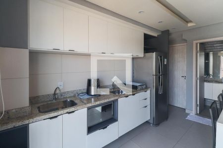 Cozinha de kitnet/studio para alugar com 1 quarto, 26m² em Vila Nilo, São Paulo