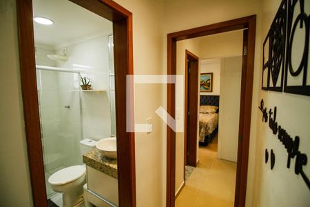 Corredor de apartamento para alugar com 1 quarto, 62m² em Guilhermina, Praia Grande